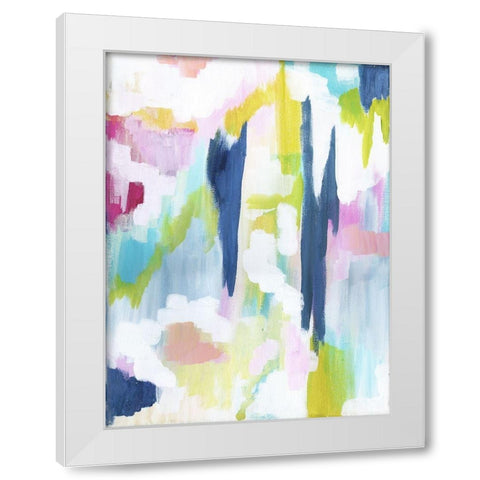 Energetic Assumption 3 White Modern Wood Framed Art Print by Varacek, Pam