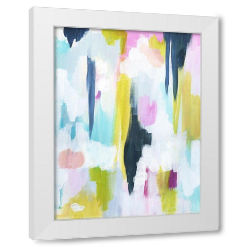 Energetic Assumption 4 White Modern Wood Framed Art Print by Varacek, Pam