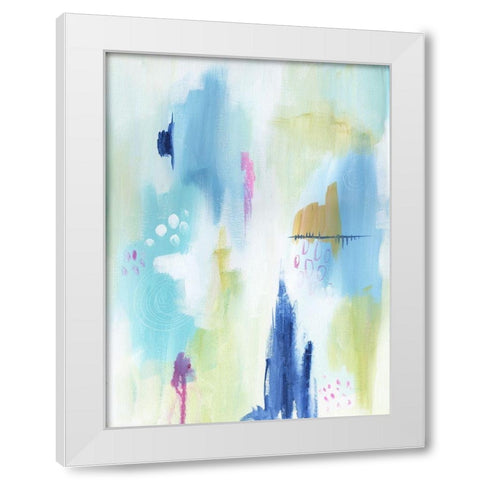 Energetic Assumption 5 White Modern Wood Framed Art Print by Varacek, Pam