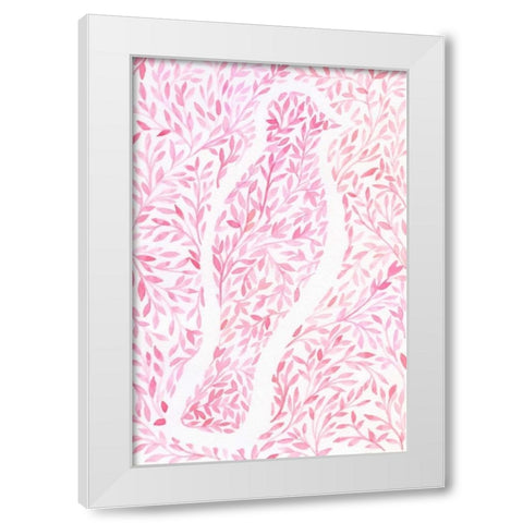 Feathered Camouflage White Modern Wood Framed Art Print by Varacek, Pam