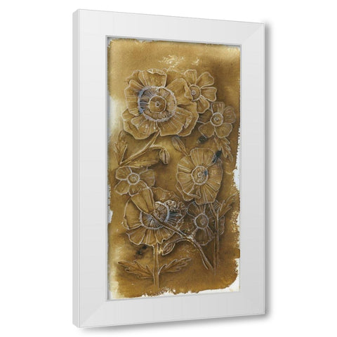 Powerful Floral White Modern Wood Framed Art Print by Varacek, Pam