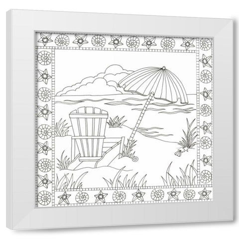 Summers Day White Modern Wood Framed Art Print by Varacek, Pam
