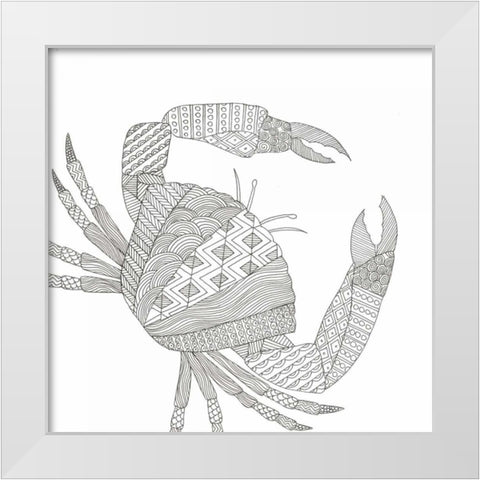 Creatures From The Deep 3 White Modern Wood Framed Art Print by Varacek, Pam