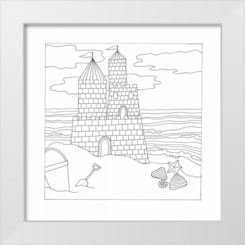 Summer Time Fun 2 White Modern Wood Framed Art Print by Varacek, Pam