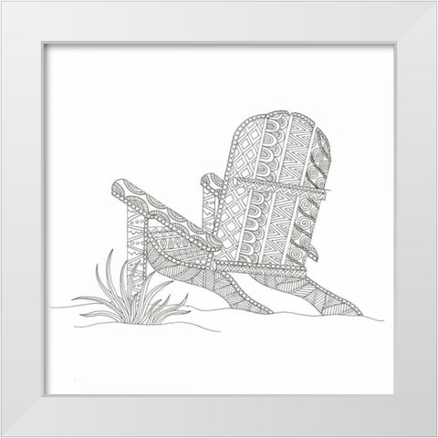 Summer Time Fun 3 White Modern Wood Framed Art Print by Varacek, Pam