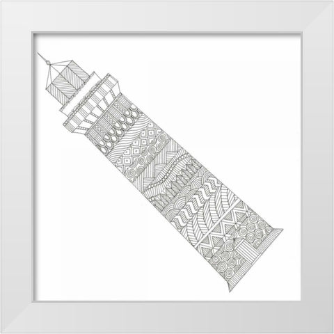 Lighthouse Majesty 2 White Modern Wood Framed Art Print by Varacek, Pam