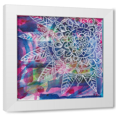 Tubular Flower 3 White Modern Wood Framed Art Print by Varacek, Pam