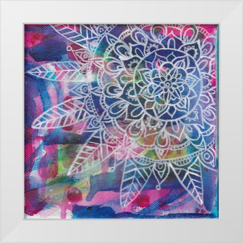 Tubular Flower 3 White Modern Wood Framed Art Print by Varacek, Pam