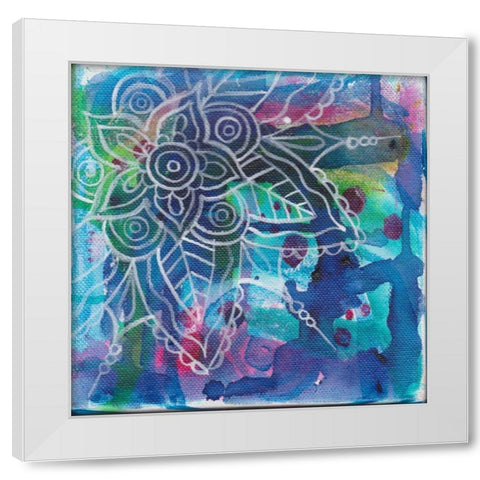 Tubular Flower 4 White Modern Wood Framed Art Print by Varacek, Pam