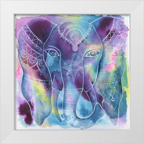 Iconic Deity White Modern Wood Framed Art Print by Varacek, Pam