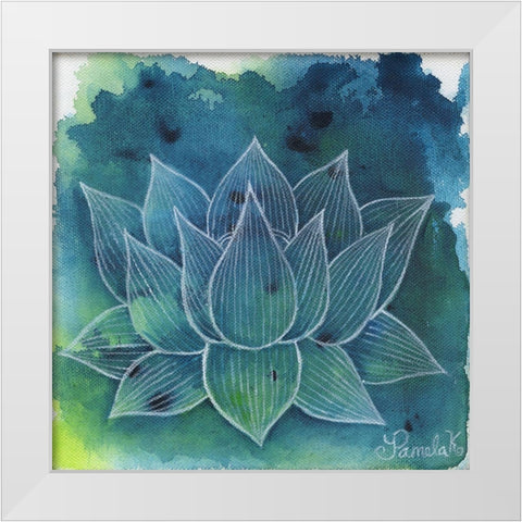 Emerging Lotus 1 White Modern Wood Framed Art Print by Varacek, Pam