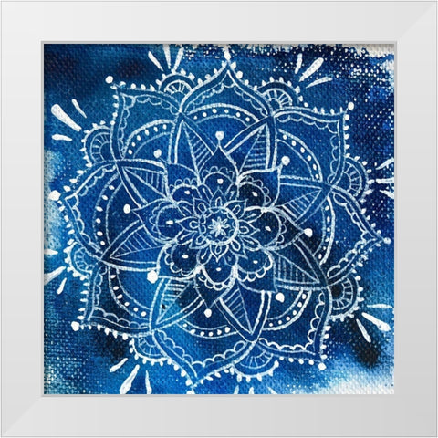 Mandala Mini 2 White Modern Wood Framed Art Print by Varacek, Pam