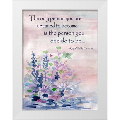 The Only Person White Modern Wood Framed Art Print by Varacek, Pam