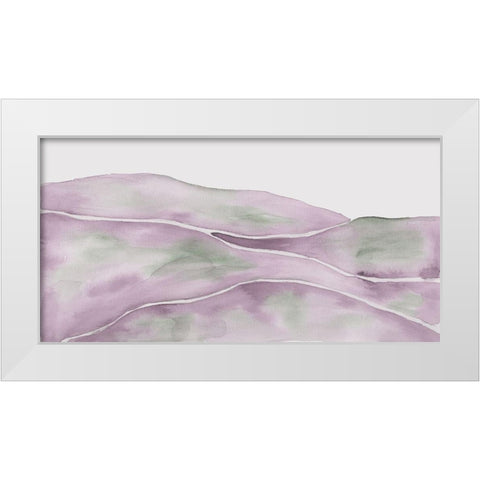 Lavender Seas 1 White Modern Wood Framed Art Print by Varacek, Pam