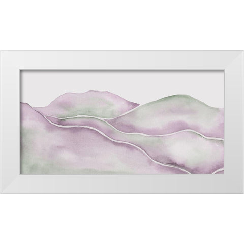Lavender Seas 2 White Modern Wood Framed Art Print by Varacek, Pam