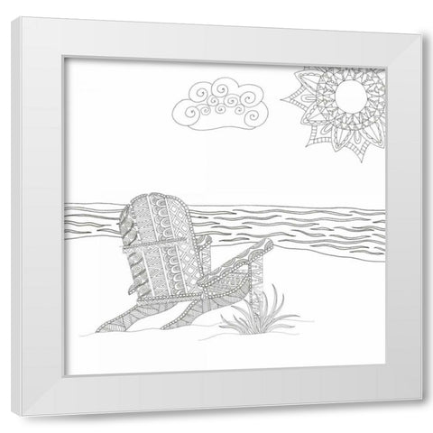 Summer Seat 2 White Modern Wood Framed Art Print by Varacek, Pam