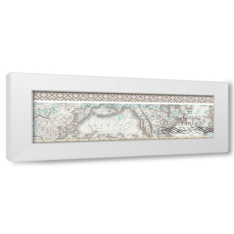 Paris Collage Global Panel White Modern Wood Framed Art Print by Allen, Candace