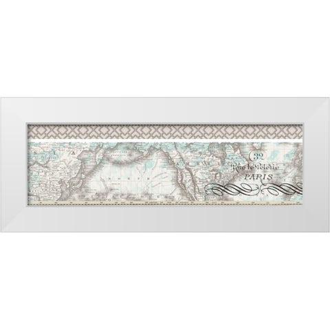 Paris Collage Global Panel White Modern Wood Framed Art Print by Allen, Candace