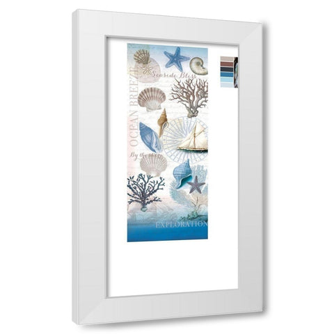 By The Seashore White Modern Wood Framed Art Print by Allen, Candace