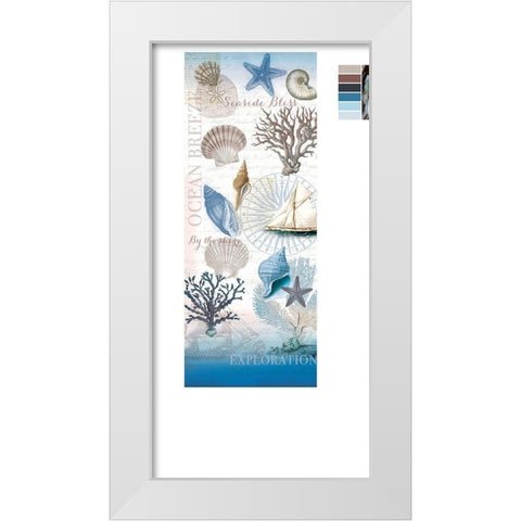 By The Seashore White Modern Wood Framed Art Print by Allen, Candace