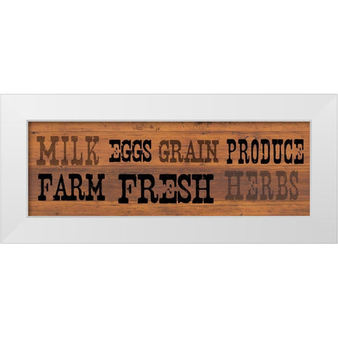 Farm Fresh 2 White Modern Wood Framed Art Print by Lula Bijoux And Company