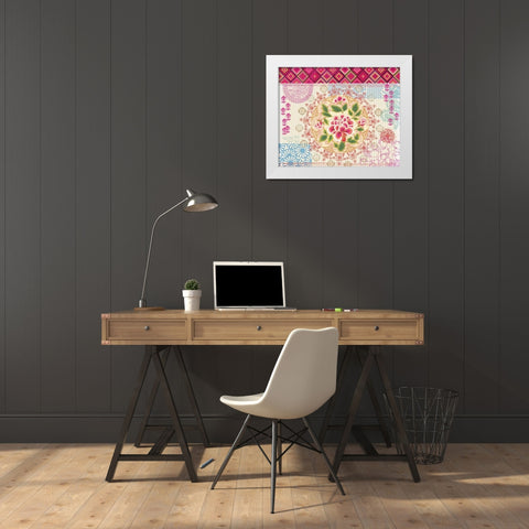 Boho Medallion White Modern Wood Framed Art Print by Allen, Candace