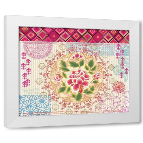 Boho Medallion White Modern Wood Framed Art Print by Allen, Candace