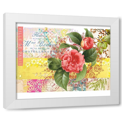 Boho Patchwork 2 White Modern Wood Framed Art Print by Lula Bijoux and Company