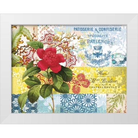 Boho Patchwork White Modern Wood Framed Art Print by Allen, Candace