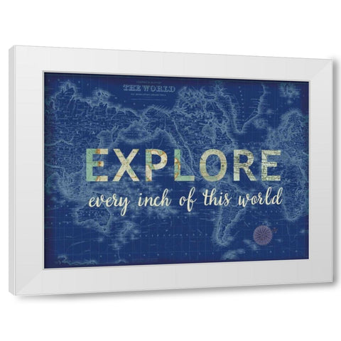Explore Every Inch White Modern Wood Framed Art Print by Allen, Candace