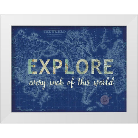 Explore Every Inch White Modern Wood Framed Art Print by Allen, Candace