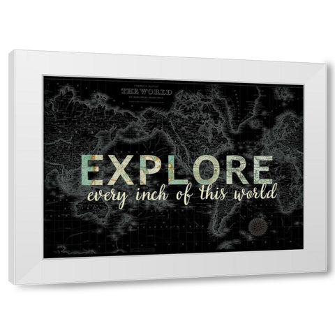 Explore Every Inch BLACK White Modern Wood Framed Art Print by Allen, Candace