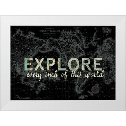Explore Every Inch BLACK White Modern Wood Framed Art Print by Allen, Candace