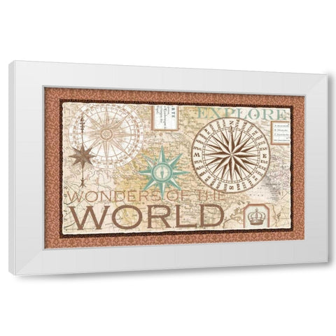 Wonders of the world Main ART White Modern Wood Framed Art Print by Allen, Candace