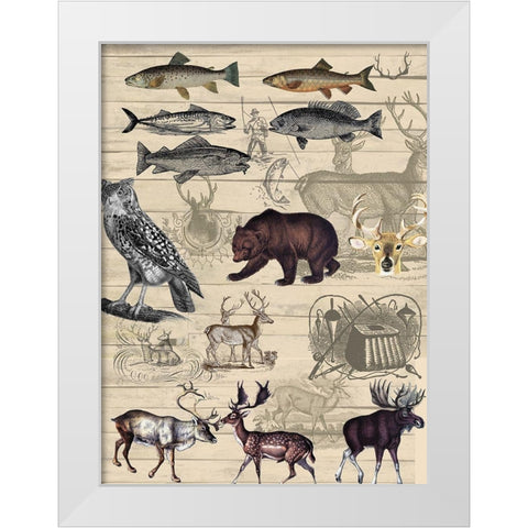 Ldoge Elements White Modern Wood Framed Art Print by Allen, Candace