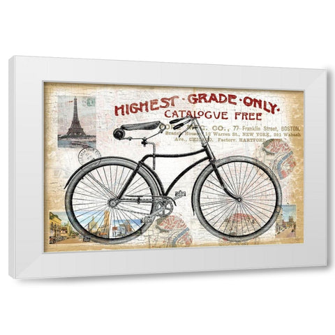 Bike Ride 1 White Modern Wood Framed Art Print by Allen, Candace