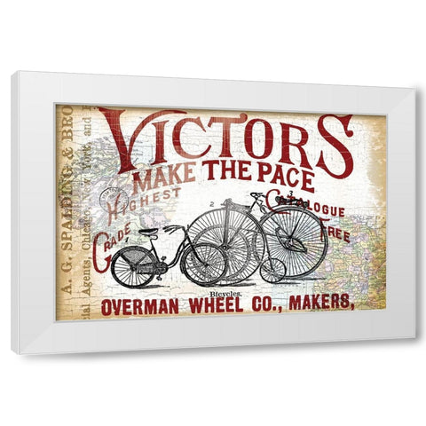 Bike Ride 2 White Modern Wood Framed Art Print by Lula Bijoux and Company