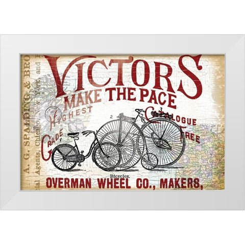 Bike Ride 2 White Modern Wood Framed Art Print by Lula Bijoux and Company