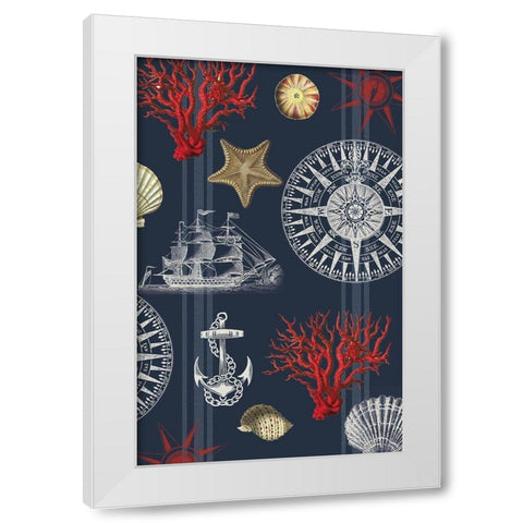 Nautical Main Navy White Modern Wood Framed Art Print by Allen, Candace