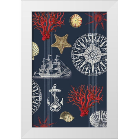 Nautical Main Navy White Modern Wood Framed Art Print by Allen, Candace