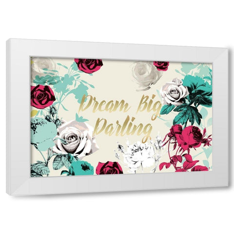 Hello Beautiful Bright Roses IVORY White Modern Wood Framed Art Print by Allen, Candace
