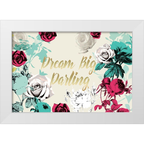 Hello Beautiful Bright Roses IVORY White Modern Wood Framed Art Print by Allen, Candace
