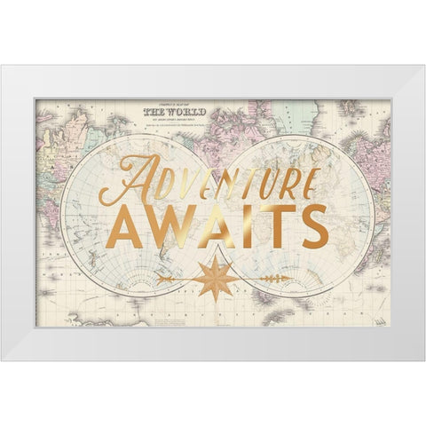 Adventure Floral Excursion White Modern Wood Framed Art Print by Allen, Candace