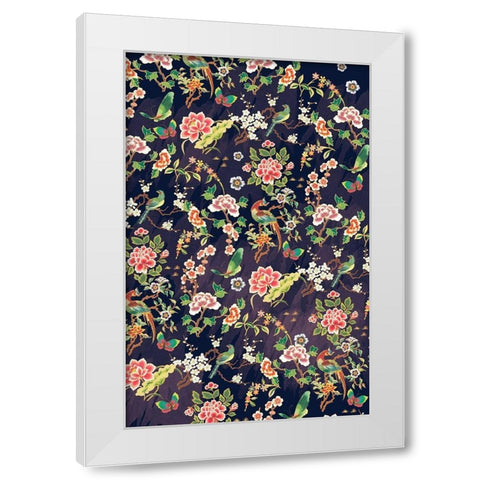 Kimono Quilt White Modern Wood Framed Art Print by Allen, Candace