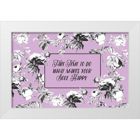 Happy Soul White Modern Wood Framed Art Print by Allen, Candace