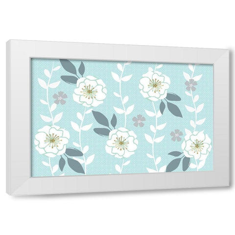 Folksy Floral Light White Modern Wood Framed Art Print by Allen, Candace