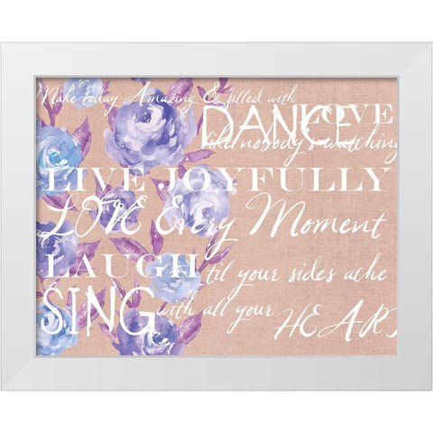 Inspired Words White Modern Wood Framed Art Print by Allen, Candace