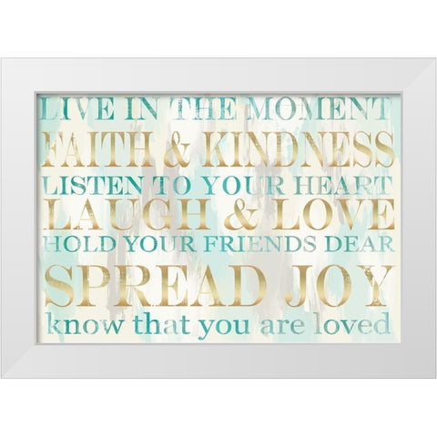 Live Inspiration 2 White Modern Wood Framed Art Print by Allen, Candace