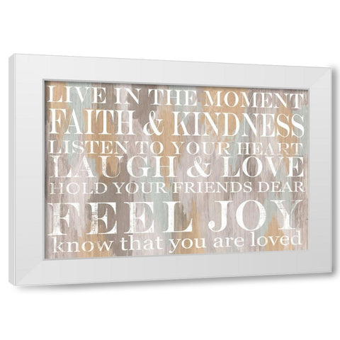 Live Inspiration 3 White Modern Wood Framed Art Print by Allen, Candace