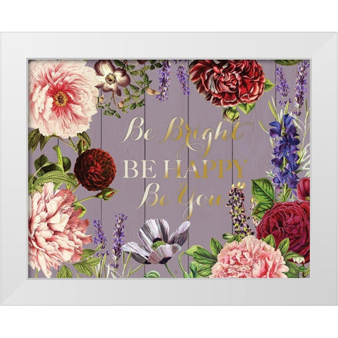 Dusty Lavender Floral 1 White Modern Wood Framed Art Print by Allen, Candace